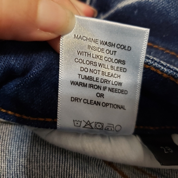 Flying Monkey Blue Straight Leg Jeans with Distressed Details - Picture 8 of 9